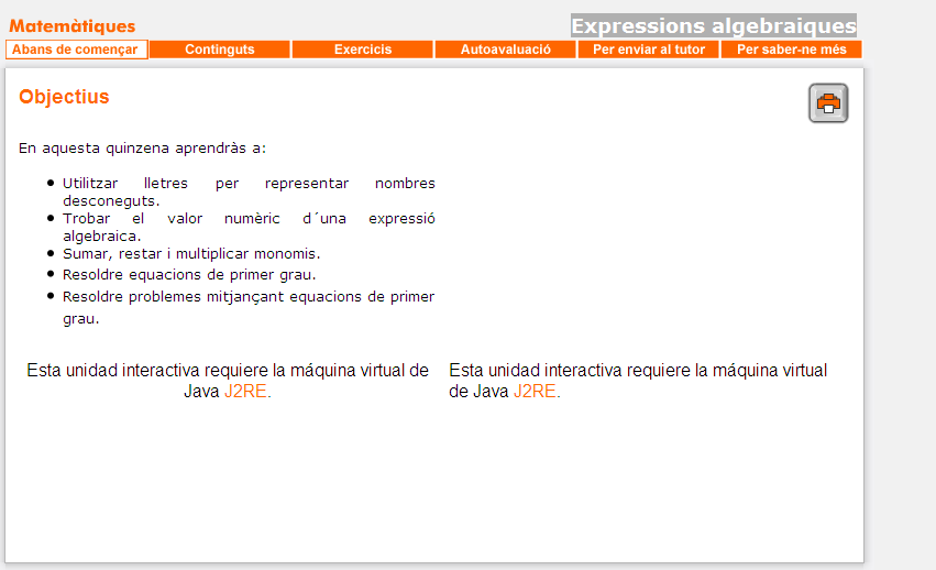 Expressions algebraiques | Recurso educativo 34408