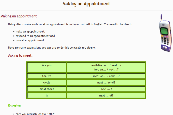 Making an appointment | Recurso educativo 34866