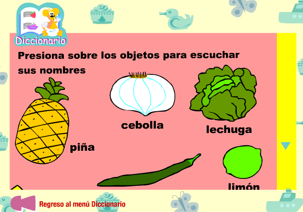 Diccionario de frutas y verduras | Recurso educativo 36322