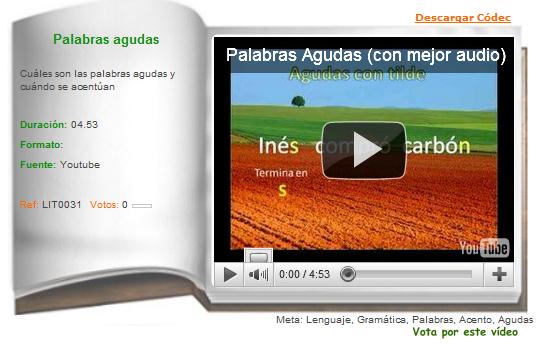 Palabras agudas | Recurso educativo 36357