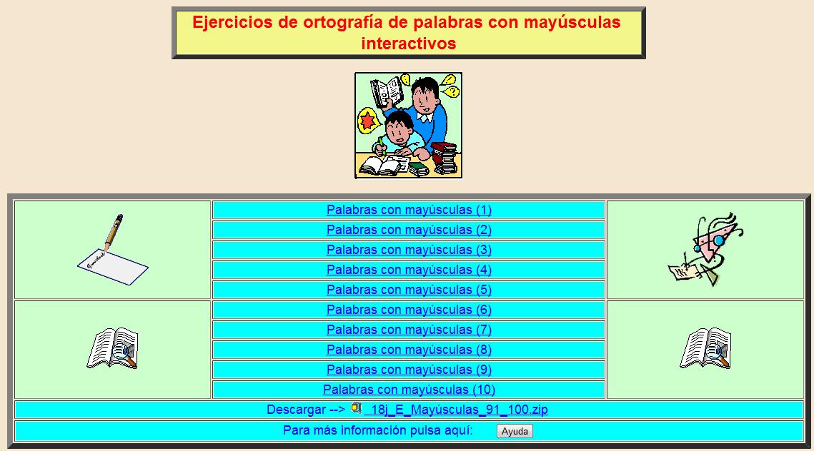 Ejercicios interactivosde ortografía - mayúsculas | Recurso educativo 36508