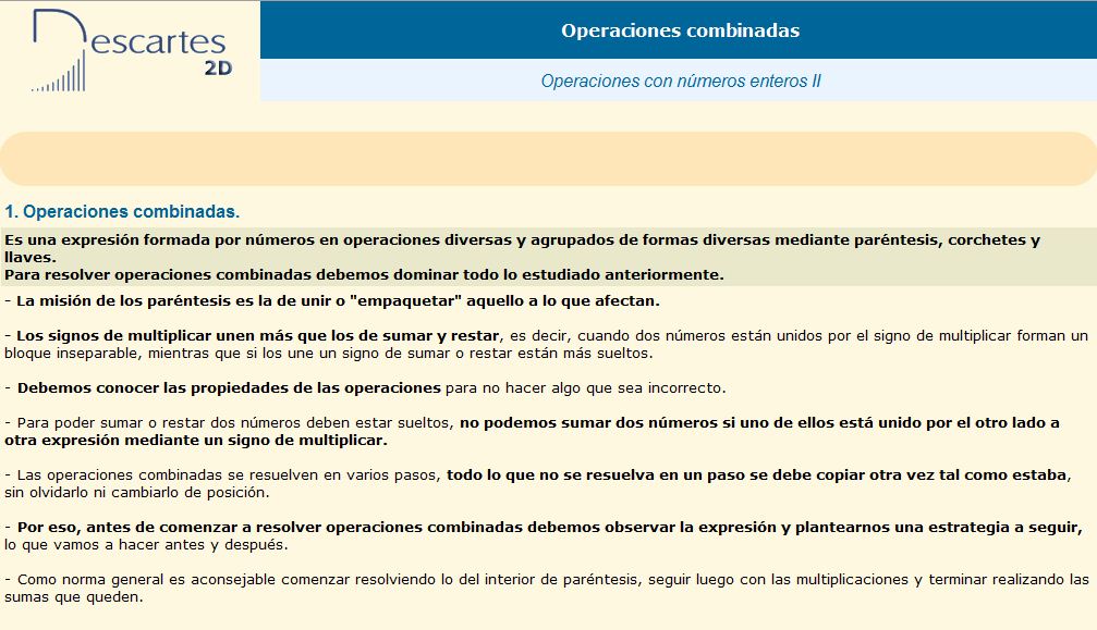 Operaciones combinadas | Recurso educativo 36630