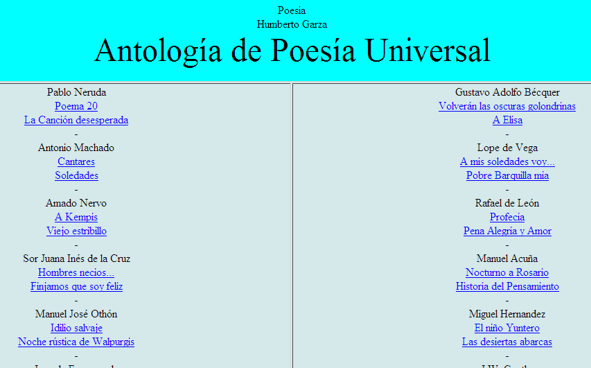 Antología de Poesía Universal | Recurso educativo 36972