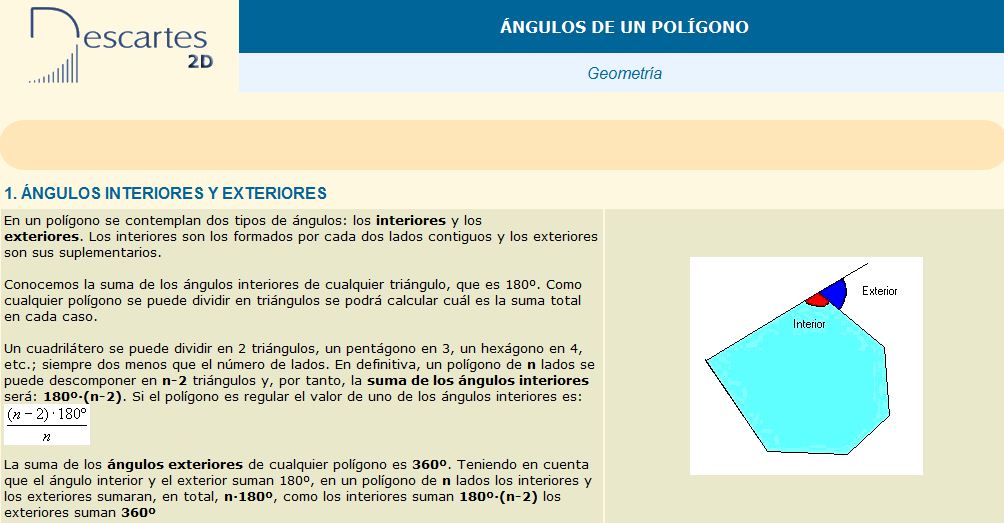 Ángulos interiores y exteriores | Recurso educativo 37128