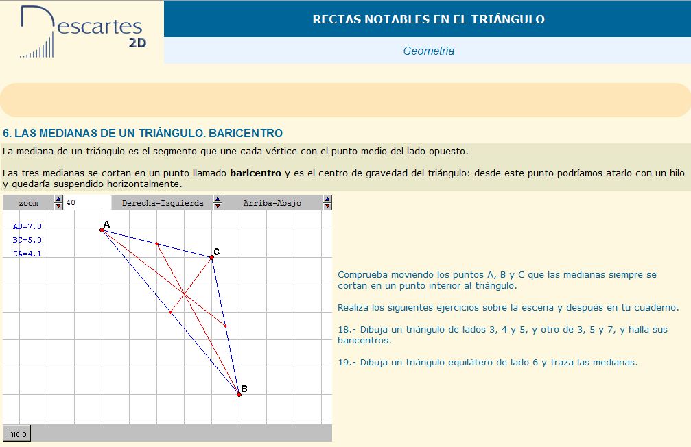 Las medianas de un triángulo | Recurso educativo 37132