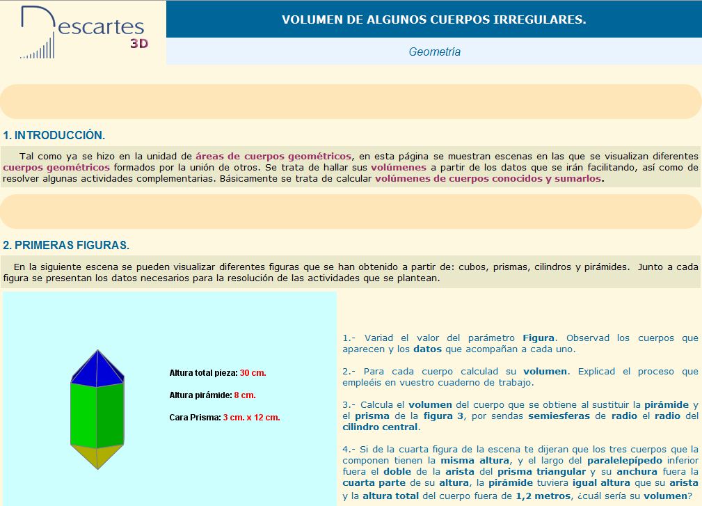 Volumen de cuerpos irregulares | Recurso educativo 37477