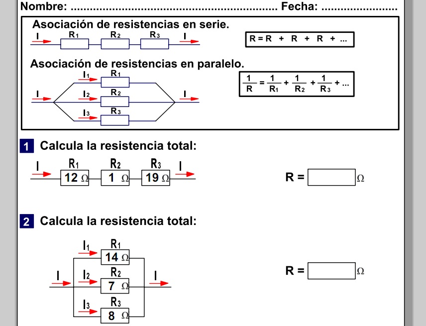 Problemas de asociación de resistencias | Recurso educativo 38039