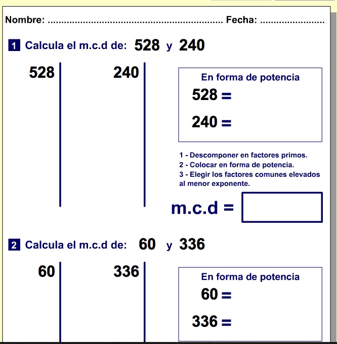 El Máximo Común Divisor | Recurso educativo 38497