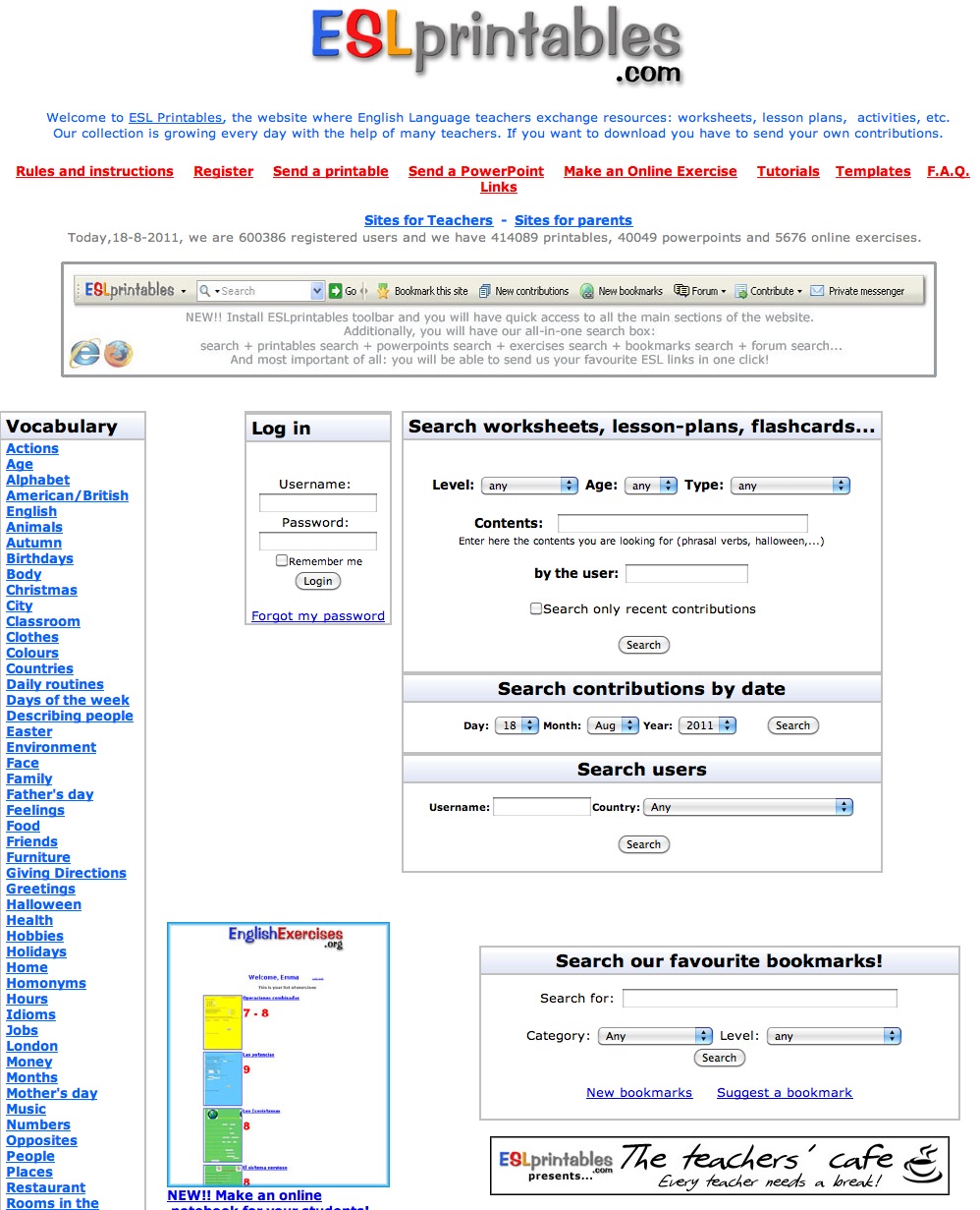 ESL printables | Recurso educativo 40328