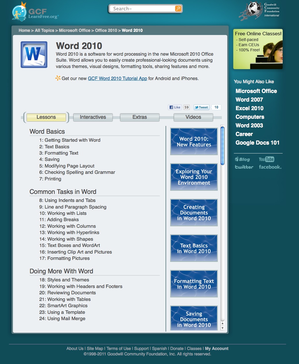 Tutorial: Word 2010 | Recurso educativo 41468