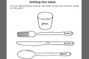 Setting the table (worksheet) | Recurso educativo 18427