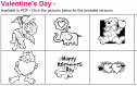 Valentine's day colouring pages | Recurso educativo 68420