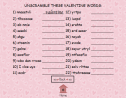 Valentine's day word scramble | Recurso educativo 71265