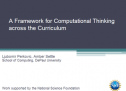 Computational thinking across the Curriculum | Recurso educativo 76299