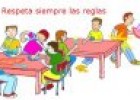 Dibujo de un comedor escolar dónde niños y niñas no respetan las normas de convivencia | Recurso educativo 82836