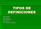 Tipos de definiciones | Recurso educativo 84751