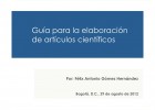 Guía para la elaboración de artículos científicos | Recurso educativo 93709