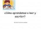 CóMo Aprendemos A Leer Y Escribir | Recurso educativo 94113