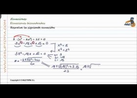 Ecuaciones: Ecuaciones bicuadradas. 4º de ESO matemáticas | Recurso educativo 107793