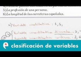 Estadística: clasificación de variables (ejercicio) | Recurso educativo 109510