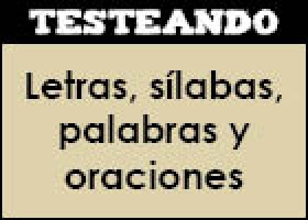 Letras, sílabas, palabras y oraciones | Recurso educativo 351059