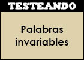 Palabras invariables | Recurso educativo 45906