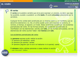 Repaso de teoría del grupo verbal y actividades | Recurso educativo 729478