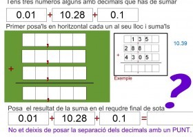 Sumes amb decimals | Recurso educativo 731497