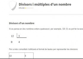 Divisors i múltiples d'un nombre | Recurso educativo 734560