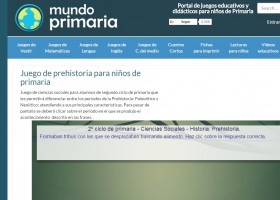 Juego de prehistoria para niños de primaria | Recurso educativo 738279