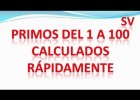 Lista de números primos del 1 al 100 por el método más rápido que existe. | Recurso educativo 746007