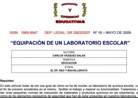 Equipación de un laboratorio escolar | Recurso educativo 751888