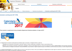 Calendario del contribuyente | Recurso educativo 760673