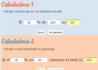 Calcular porcentaje online: calcular porcentaje, descuento y aumento. | Recurso educativo 766405