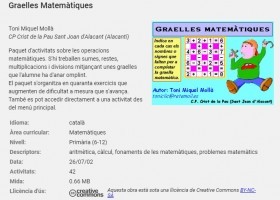 Graella matemàtica | Recurso educativo 771947