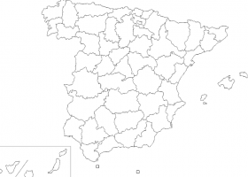 Mapa mudo de provincias | Recurso educativo 774061