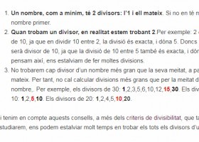 Petits trucs per trobar divisors d'un nombre | Recurso educativo 774765