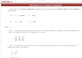 Operacions en el sistema sexagesimal | Recurso educativo 776629