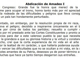 Abdicació del rei Amadeu I de Savoia | Recurso educativo 789809